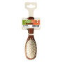 Hair brush beech wood handle with oval cushion, plastic needles, travel IPPA - 1