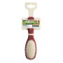 Hair brush beech wood handle with oval cushion, plastic needles, travel, red IPPA - 1