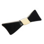 Medium size bow shape hair barrette in Black and Ivory Kosmart - 2