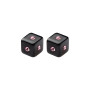 Very small size cube shape titanium earrings in Black, 2 pcs. Kosmart - 3