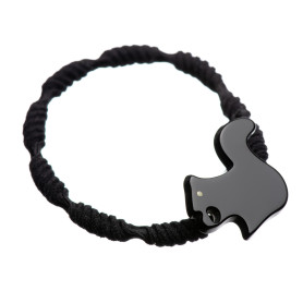 Medium size squirrel shape hair elastic with decoration in Black Kosmart - 1