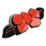 Large size flower shape hair barrette in Malboro red and black Kosmart - 2