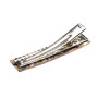 Medium size rectangular shape Alligator hair clip in Onyx Kosmart - 2