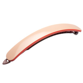 Medium size rectangular shape hair barrette in Hazel and coral Kosmart - 1