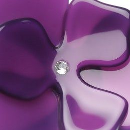 Medium size flower shape hair elastic with decoration in Violet Kosmart - 4