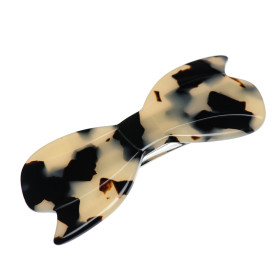 Medium size bow shape hair barrette in Tokyo blond Kosmart - 1