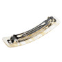 Large size rectangular shape hair barrette in Beige texture Kosmart - 3