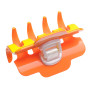 Large size regular shape Hair jaw clip in Yellow and coral Kosmart - 2