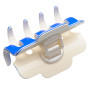 Large size regular shape Hair jaw clip in Fluo electric blue and ivory Kosmart - 2