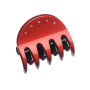 Small size regular shape Hair jaw clip in Marlboro red and black Kosmart - 1