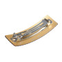 Medium size rectangular shape Hair barrette in Dark brown demi and gold Kosmart - 3