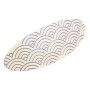 Large size oval shape Hair barrette in Ivory and violet Kosmart - 2