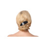 Large size oval shape Hair barrette in Black Kosmart - 6