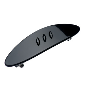 Medium size oval shape Hair barrette in Black Kosmart - 1