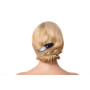 Medium size oval shape Hair barrette in Black Kosmart - 6