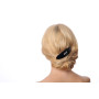 Large size oval shape Hair barrette in Black Kosmart - 5