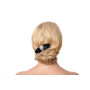 Large size oval shape Hair barrette in Black Kosmart - 7