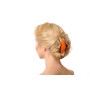 Medium size regular shape Hair claw clip in Orange Kosmart - 3