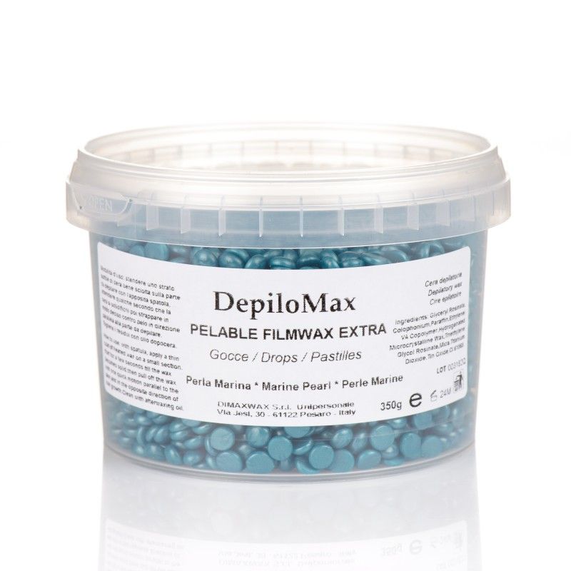 350 gr / purk sinine, mikropiimjas kuumade FILMAX vahatilkadega depilatsiooniks DIM - 1