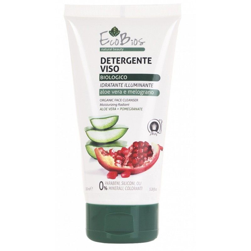 EcoBios Aloe & Pomegranate Organic Face cleanser 150 ml. - moisturizing -brigthening ERBORISTICA - 1