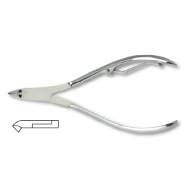 Cuticle nipper, carbon steel, nickel plated, gilded handles, size 10cm, blades 7mm Kiepe - 1