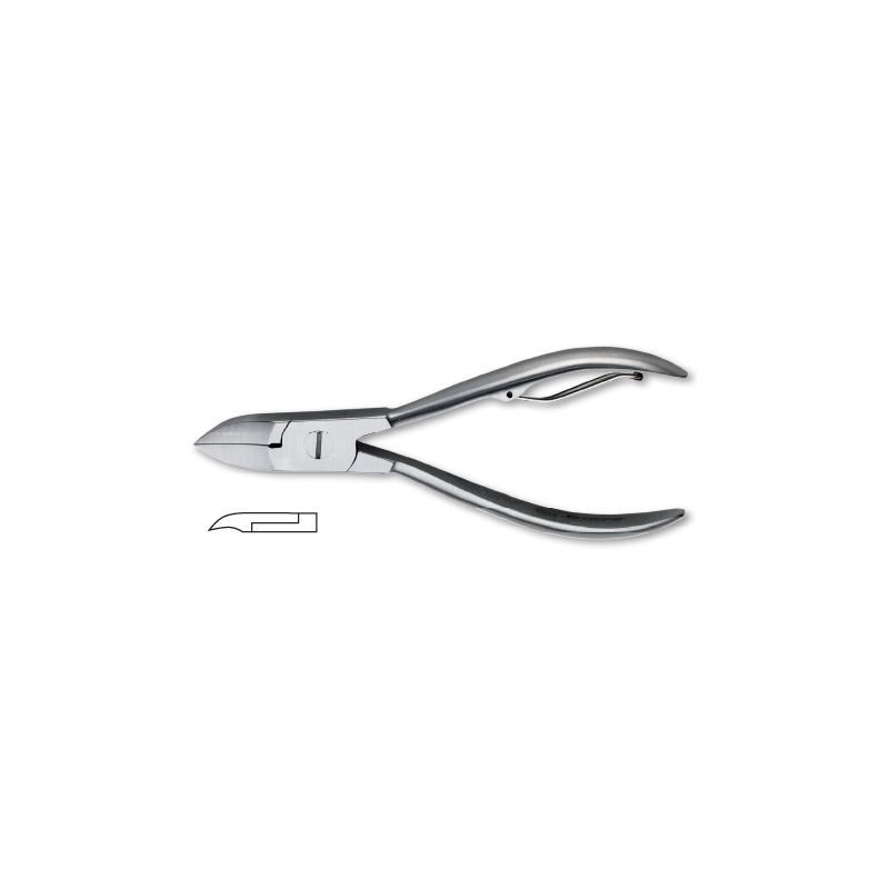 Nail nipper stainless steel, wire springs, HCL serie, size 10cm Kiepe - 1