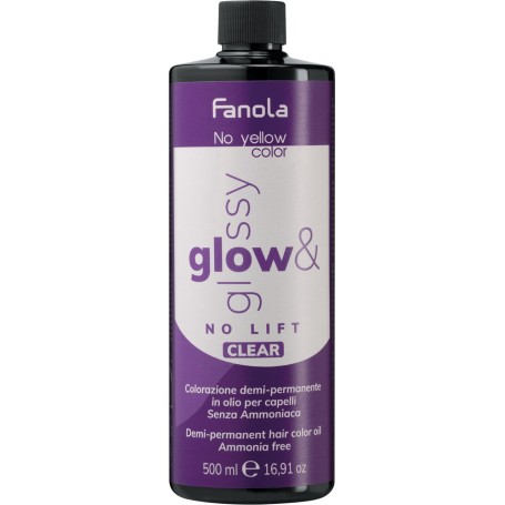 Fanola Glow & Glossy Clear Demi-Permanent Hair Color Oil, Ammonia Free, 500ml