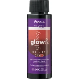 Fanola Glow & Glossy T.41 Demi-Permanent Hair Color Oil, Ammonia Free, 60ml