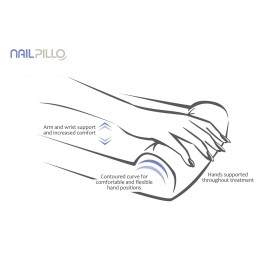 Ergonomic hand wrist, pink Nail Pillo - 2