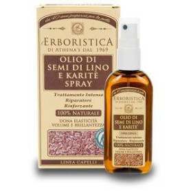 LINSEED & SHEA OILS SPRAY linų sėmenų ir taukmedžio aliejų purškalas ERBORISTICA - 1